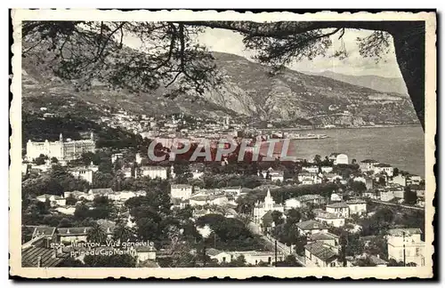 Cartes postales Menton Vue generale prise du Cap Martin