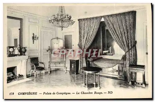 Ansichtskarte AK Compiegne Palais de Compiegne La Chambre Rouge