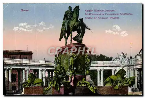 Cartes postales Berlin Kaiser Withelm Denkmal Lion