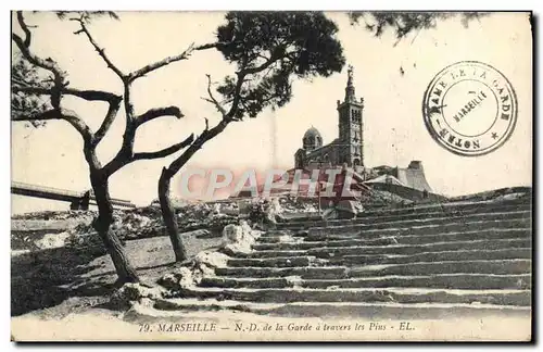 Cartes postales Marseille N D De La Garde A Travers Les Pins