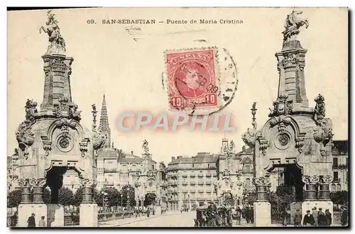 Cartes postales San Sebastian Puente De Maria Cristina