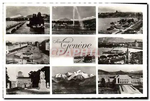 Moderne Karte Souvenir De Geneve