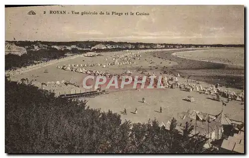 Ansichtskarte AK Royan Vue Generale De La Plage Et Le Casino