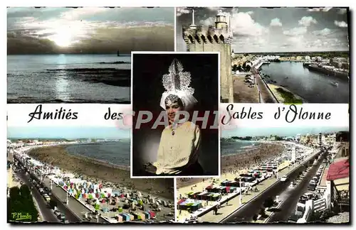 Cartes postales moderne Amities Des Sables d'Olonne Folklore Coiffe
