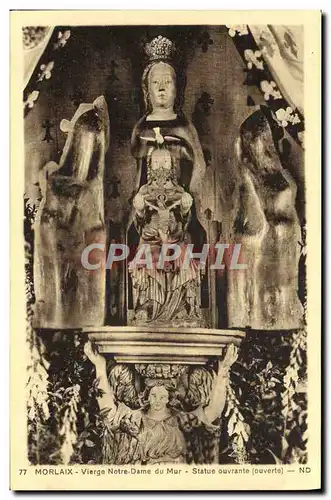 Ansichtskarte AK Morlaix Vierge Notre Dame Du Mur Statue Ouvrante