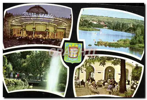 Cartes postales moderne Vichy Le Grand Casino Un coin du parc L&#39Allier La source de l&#39hopital