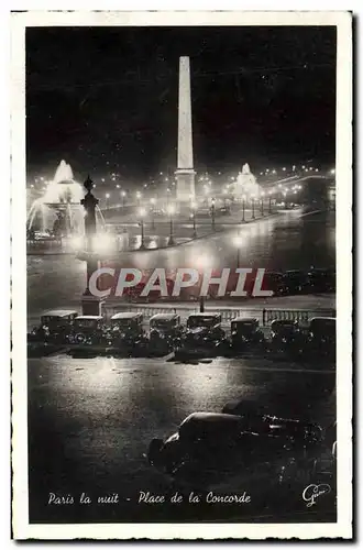 Cartes postales moderne Paris La Nuit Place De La Concorde