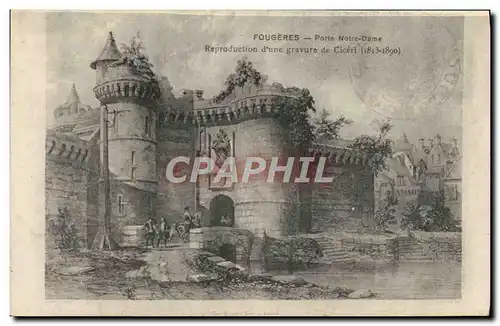 Cartes postales Fougeres Porte Notre Dame