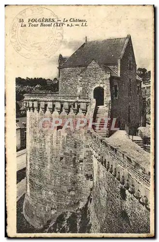 Ansichtskarte AK Fougeres Le Chateau La Tour Raoul