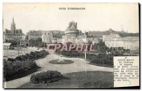 Cartes postales Cote d&#39Emeraude Saint Malo Le Chateau Le Square