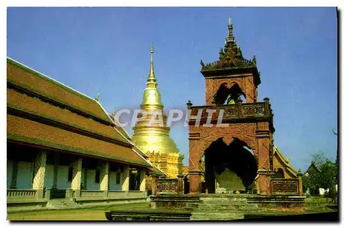 Cartes postales moderne The Bell Tower Of Wat Phra Thart Hari Poonchai Lamdoon Province Northern Thailand