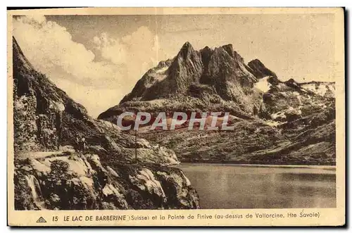 Cartes postales Le Lac De Barberine Et La Pointe De Finive au dessus de Valloricine