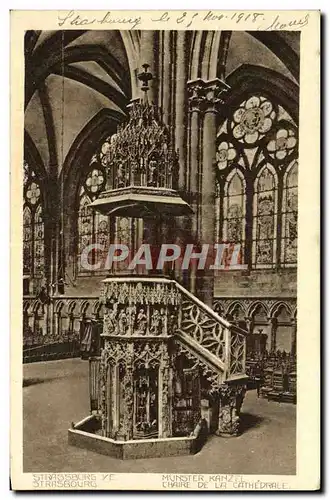 Ansichtskarte AK Strassbourg Chaire de la cathedrale