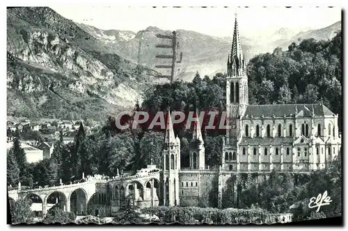 Cartes postales moderne Lourdes Les Rampes Et La Basilique Le pic de l&#39Ardiden