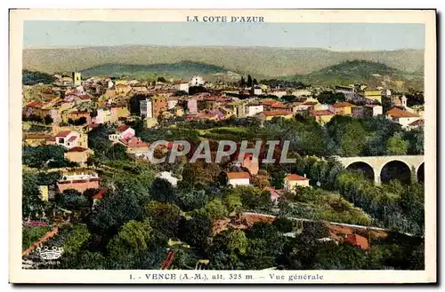 Cartes postales La Cote d&#39Azur Vence Vue Generale