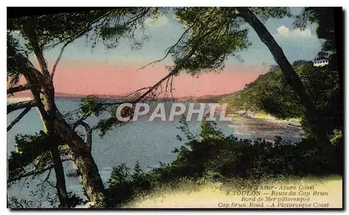Cartes postales Cote d'Azur Azure Coust Toulon Route Du Cap Brun