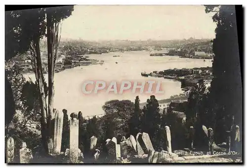 Cartes postales Cimetiere Turc a Eyoub et corne d&#39or