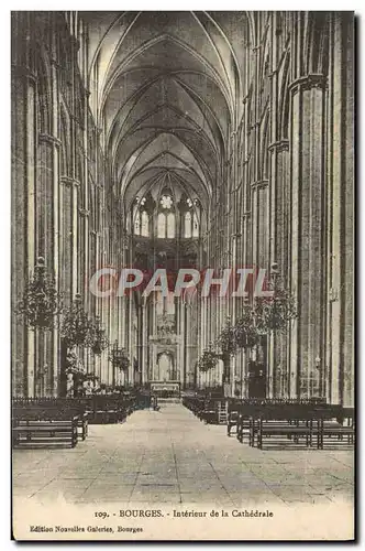 Cartes postales Bourges Interieur De La Cathedrale