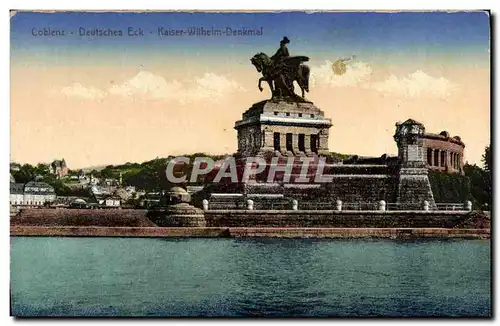 Cartes postales Coblenz Deutsches Eck Kaiser Wilhelm Denkmal