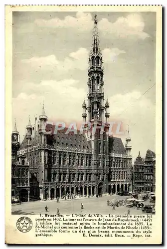 Cartes postales Bruxelles LHotel De Ville