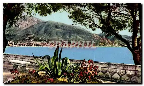 Cartes postales moderne La Cote d&#39Azur Menton Vue Generale De La sortie du tunnel du Cap Martin