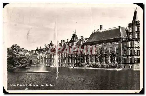 Moderne Karte Den Haag Hofvijver Met Fontein