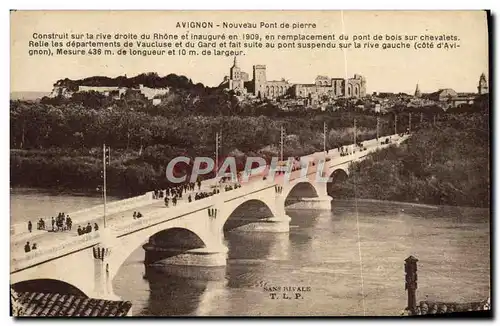 Ansichtskarte AK Avignon Nouveau Pont De Pierre