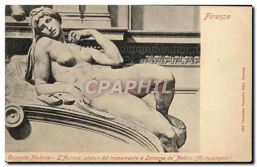 Cartes postales Firenze Cappelle Medicee L&#39aurora Michelangiolo