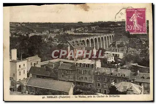 Cartes postales Morlaix Le Viaduc Pris Du Clocher De St Martin
