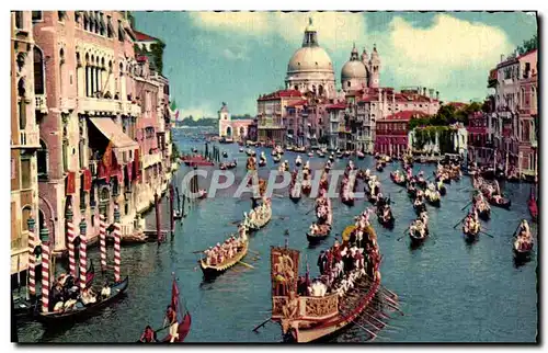 Moderne Karte Venezia Canal Grande e Regata Storica