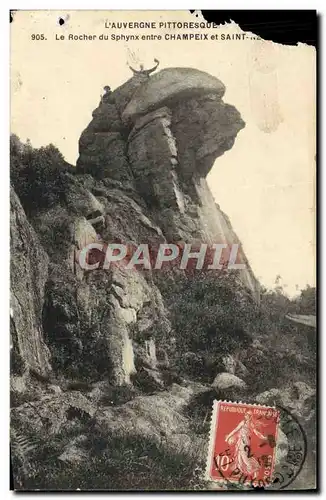 Cartes postales Le Rocher du Sphynx entre Champeix et Saint Nectaire