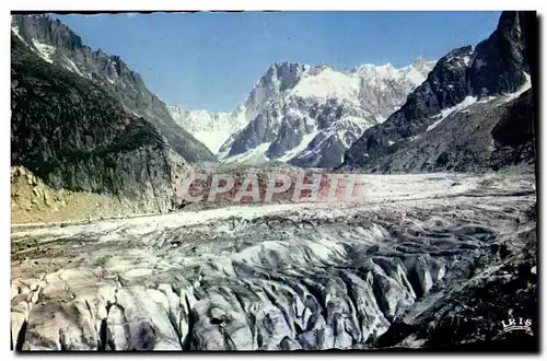 Cartes postales moderne Chamonix Mont Blanc La Mer de Glace et les grandes Jorasses