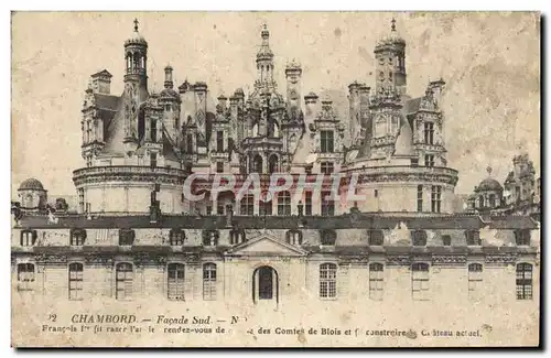 Cartes postales Chambord Facade Sud