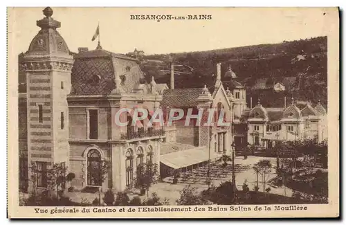 Ansichtskarte AK Besancon les Bains Vue Generale du Casino et de L&#39Etablissement des Bains Salins de la Mouill