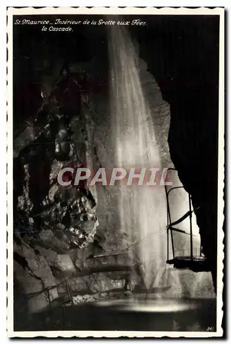 Cartes postales moderne St Maurice Inteireur de la Grotte aux Fees La Cascase