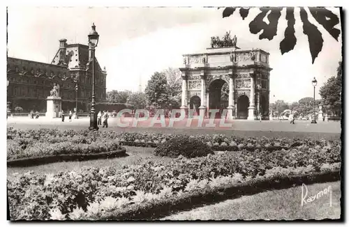 Moderne Karte Paris Jardin des Tuileries et l&#39Arc du Carrousel