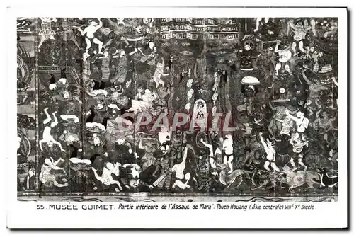 Cartes postales Musee Guimet Partie Inferieure de L&#39Assaut de Mara Touen Houang Asie centrale