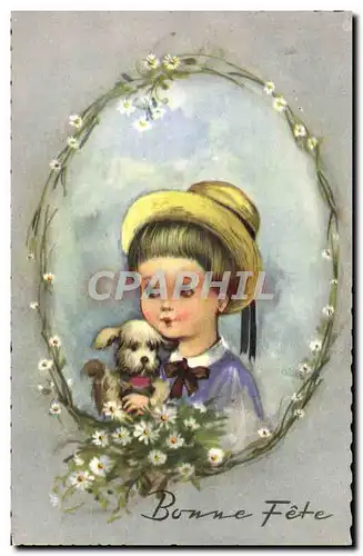 Cartes postales moderne Bonne Fete Enfant Chien