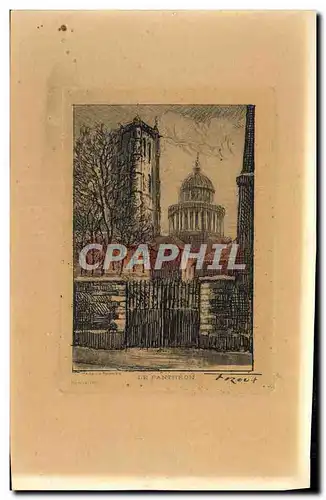 Dessin grav� Paris Le pantheon