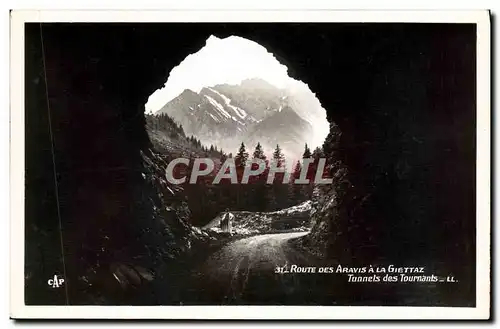 Moderne Karte Route Des Aravis a La Giettaz Tunnels des Tournants