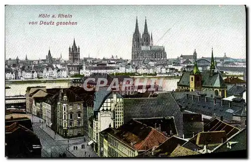 Cartes postales Koln a Rhein Von Deutz Gesehen