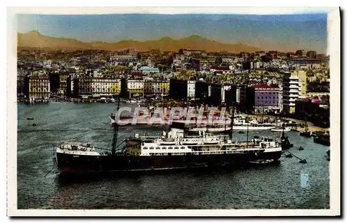 Moderne Karte Marseille Vieux Port Vu du Transbourdeur Bateau