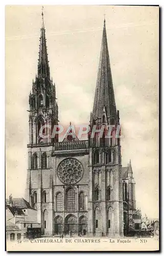 Ansichtskarte AK Cathedrale De Chartres La Facade