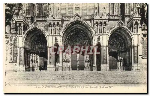 Cartes postales Cathedrale De Chartres Portail Sud