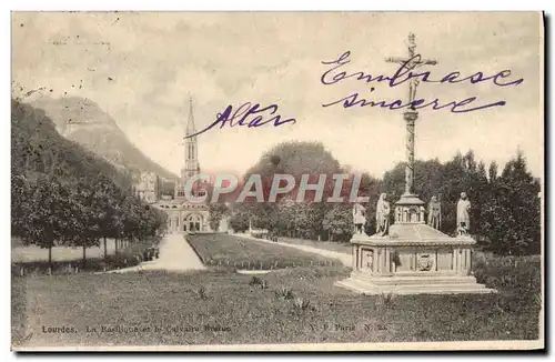 Cartes postales Lourdes La Bailique et le calvaire breton