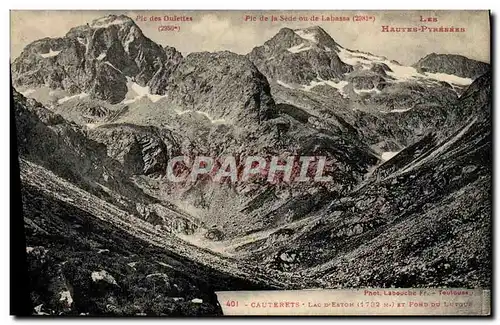 Cartes postales Cauterets Lac d&#39Estom et fond du Lutour