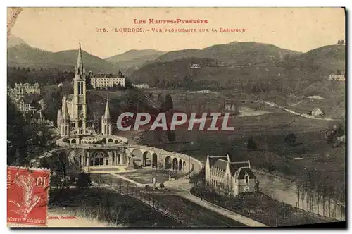 Ansichtskarte AK Lourdes Vue Plongeante Sur La Basilique