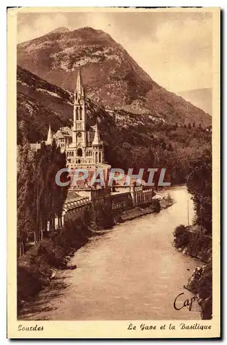 Cartes postales Lourdes Le Gave et la Basilique