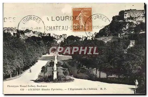 Cartes postales Lourdes L&#39Esplanade du Chateau