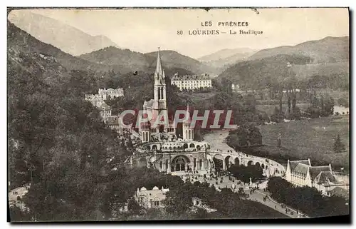 Cartes postales Lourdes La Basilique